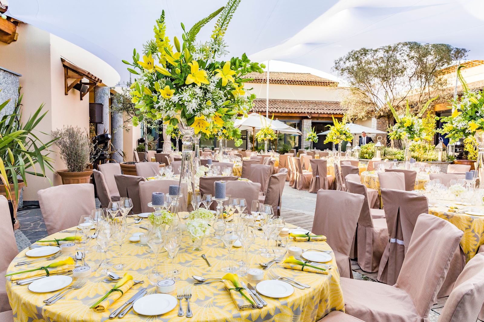 Patio de l'hôtel - Terre Blanche